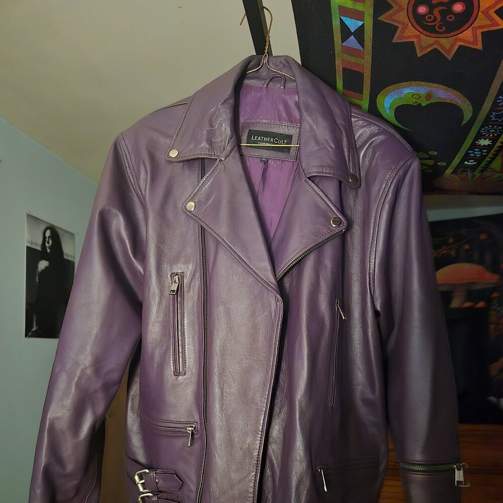 Leathercult Purple Leather Jacket - XL